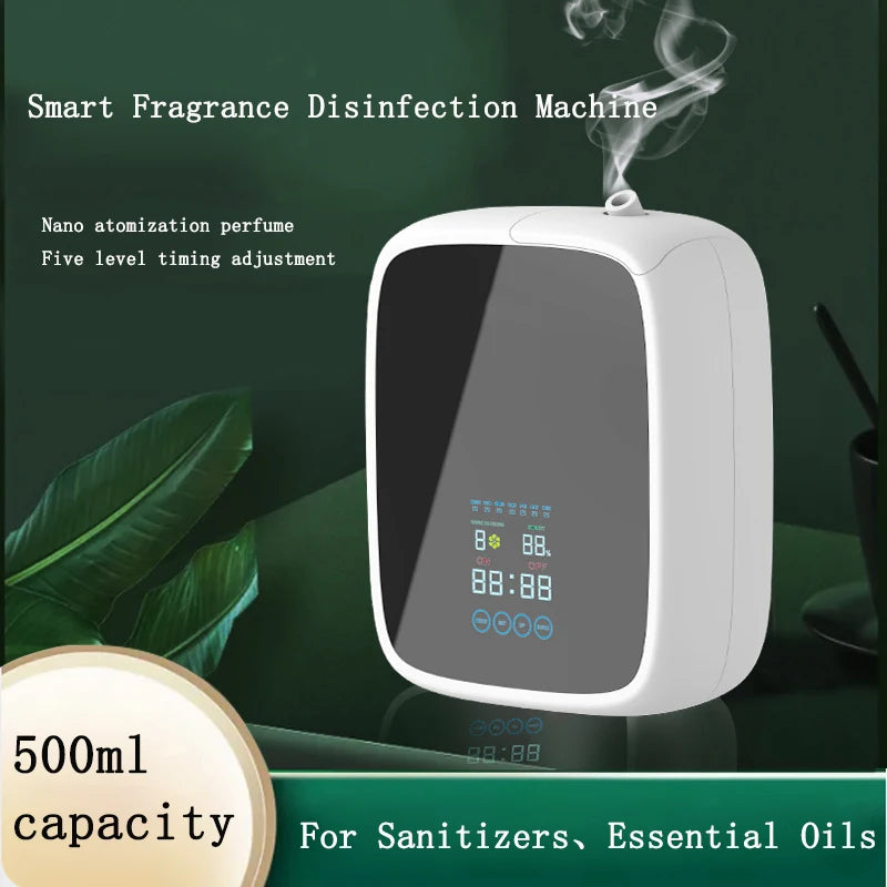 600m³ Professional Aroma Diffuser 500ml Hotel Air Freshener Wll-mounted Commercial Essential Oil Diffuser Fragrance Scent Machin